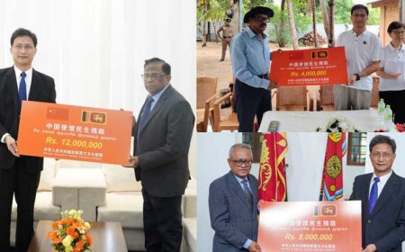 வடக்கு, கிழக்கில் பல்வேறு நன்கொடைகளை வழங்கி வரும் சீனா !