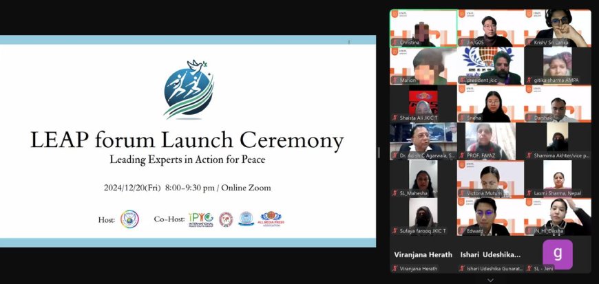 LEAP Forum Launch Ceremony: A Global Call for Peace
