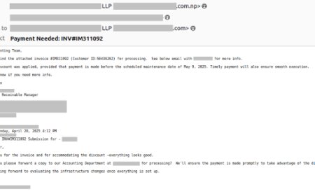 A targeted attack mimics communication from company CEO to steal funds
