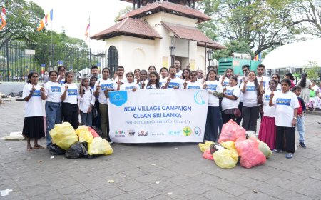 ‘New Village Campaign’ Holds Post-Perahera Community Clean-Up in Kandy, Sri Lanka : Community Cleanup Following Sri Lanka’s Largest Buddhist Festival