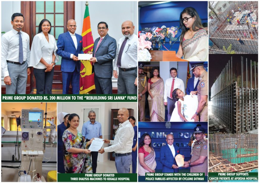 Prime Group Pledges LKR 200 Million to Rebuilding Sri Lanka Fund for Cyclone Ditwah Recovery