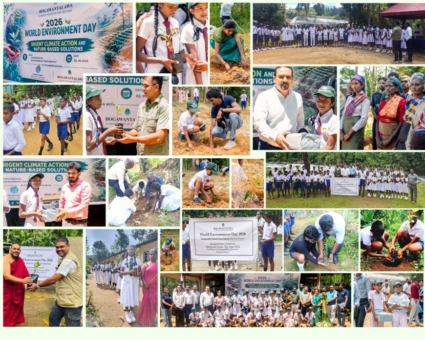 Bogawantalawa Tea Estates PLC ලෝක පරිසර දිනය වෙනුවෙන් පරිසර හිතකාමී වැඩසටහන් මාලාවක් ක්‍රියාවට නංවයි