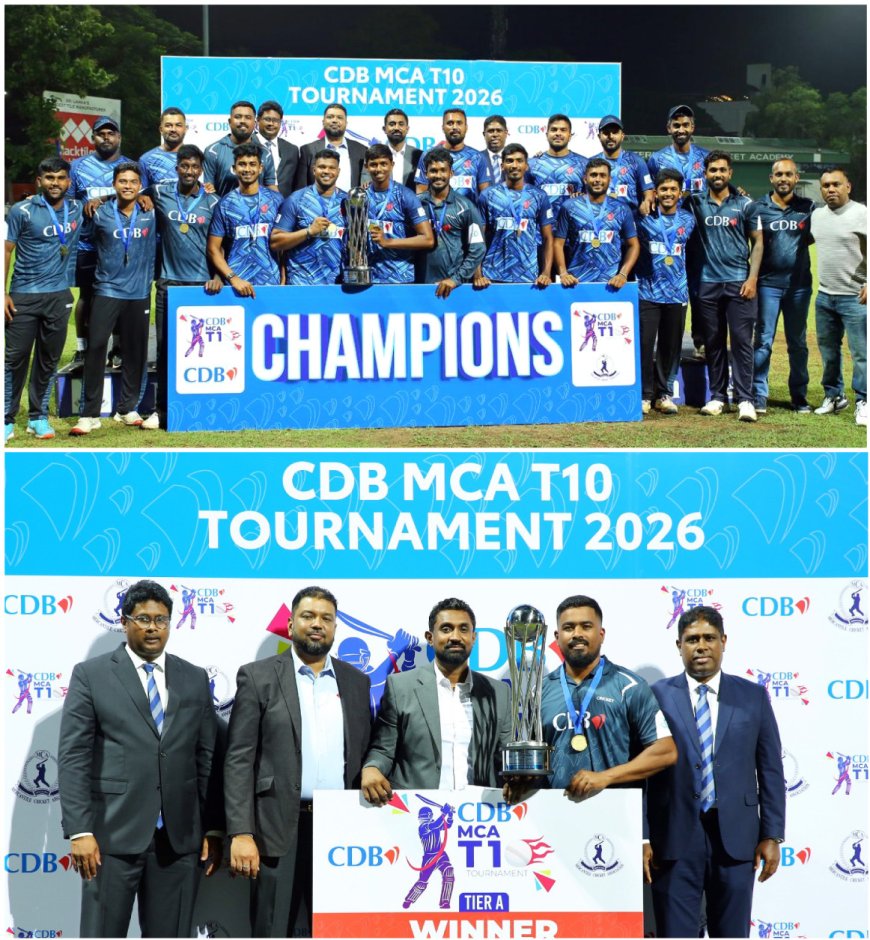 அபான்ஸ் அணியை வீழ்த்தி MCA T10 கிண்ணத்தை தக்கவைத்த CDB அணி