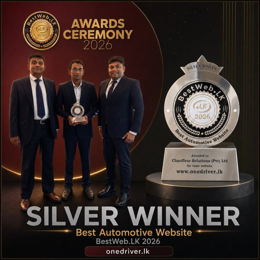 BestWeb.LK 2026 விருதில் OneDriver.lk வெள்ளிப் பதக்கம் வென்று சாதனை